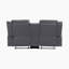 Causeuse inclinable double en microfibre polie avec console de rangement centrale et passe-verres intégrés Solida de 75 po Solida-1398216602
