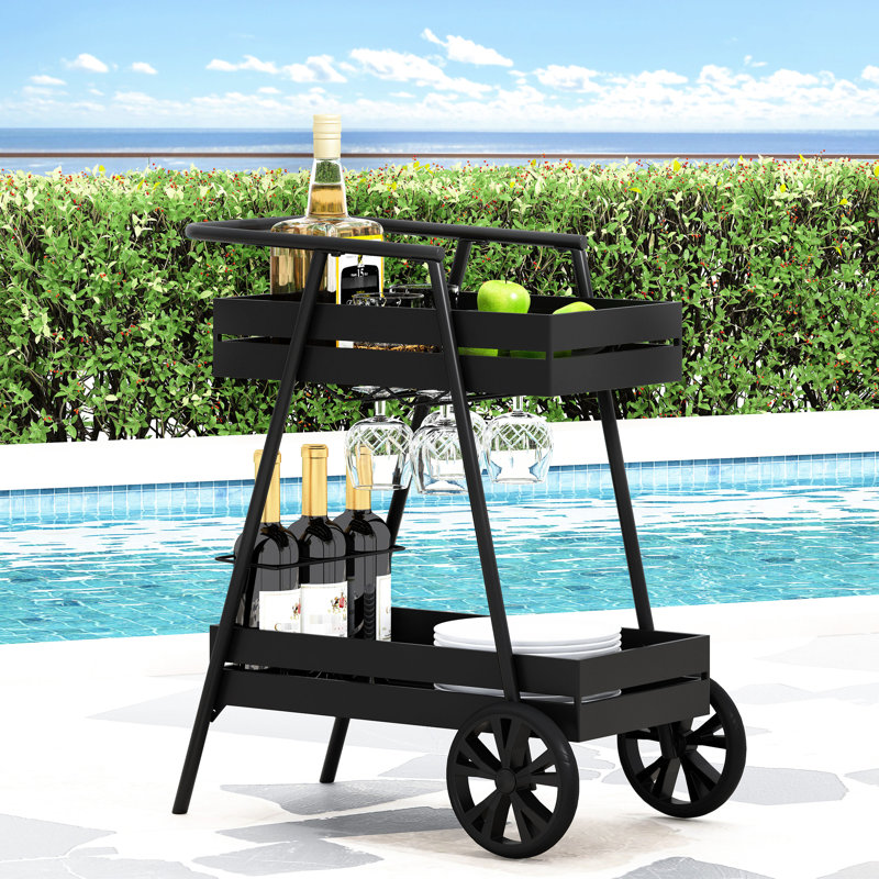 Chariot-bar d'extérieur en métal Neta