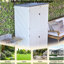 Rangement de jardin spacieux en plastique antirouille et blanc avec cloisons réglables pour une organisation efficace des articles