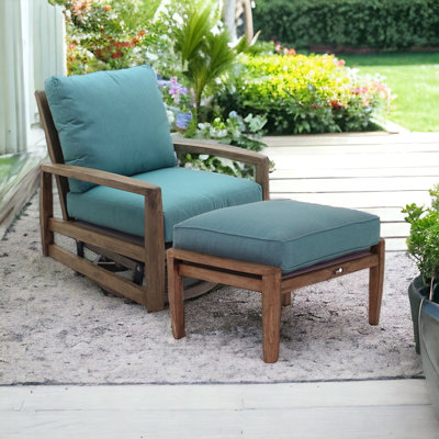 Ensemble de fauteuil oscillant et pivotant 2 pièces Courtyard Avalon FSC Teak