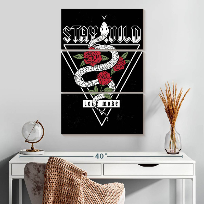 Tergel Stay Wild Poster Quote, 65" H x 42" W