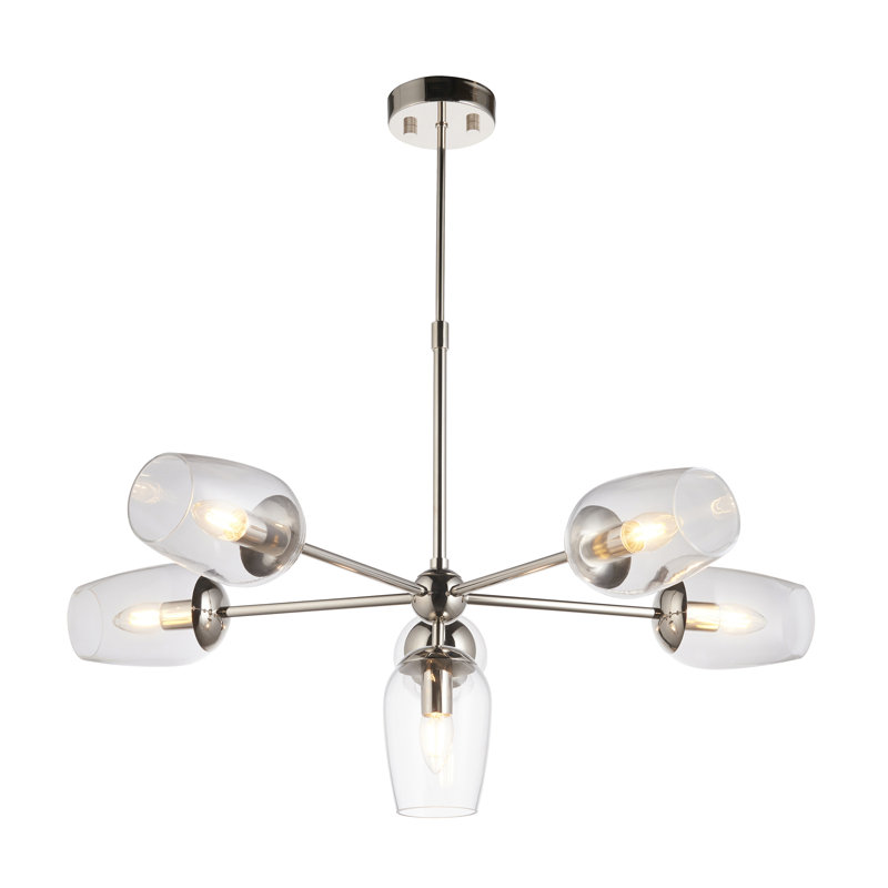 Krini 6 - Light Sputnik Chandelier, Bright Nickel