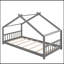 Lit en bois House House, gris-1063958575