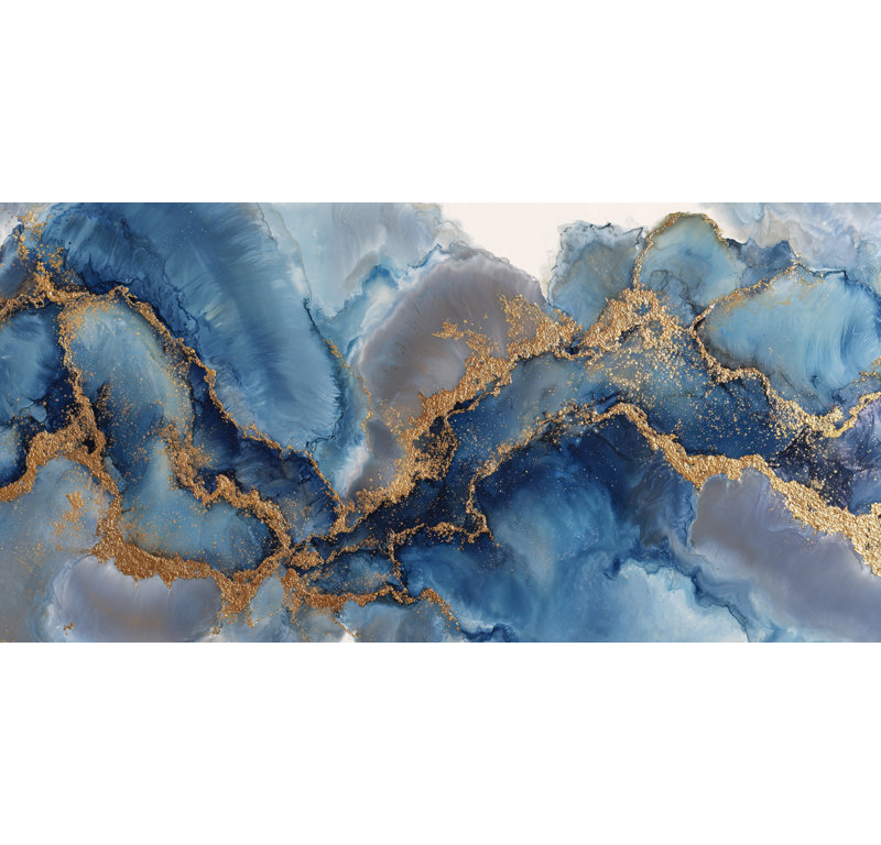 «Deep Sea Gold Flow», art mural sur toile tendue, H 24 po x l 48 po x P 1,5 po