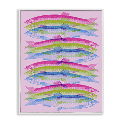 «Rainbow Layered Fish», estampe numérique par Daphne Polselli
