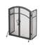 Pare-étincelles en fer avec portes et 4 outils, noir mat, 50,5 po x 32 po 5,5 po pliable noir mat, 5,61 pouces de profondeur, 50,91 de largeur