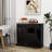 Two Black Kitchen Trash Storage Box - , Ample Capacity Can Cabinet With Two Compartments, Functional Layout
