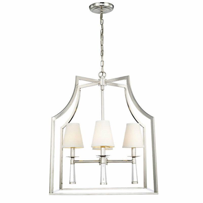Baxter 4 - Light Chandelier, Polished Nickel