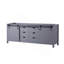 Meuble-lavabo double gris foncé 84 po X P 22 po D-1022979368