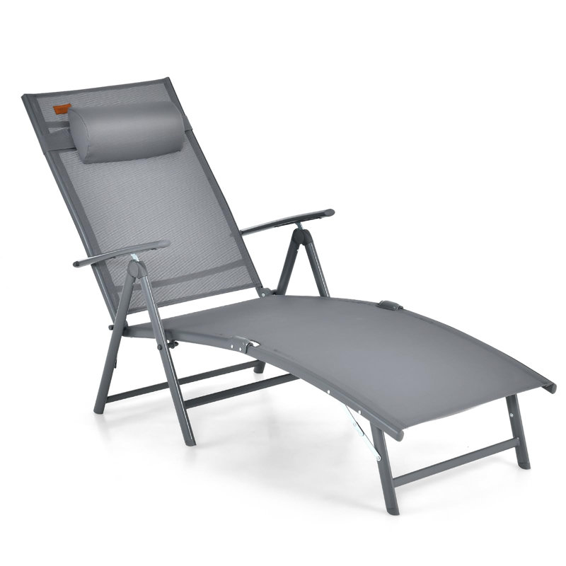 Mehludin 185cm Long Reclining Single Chaise, Grey