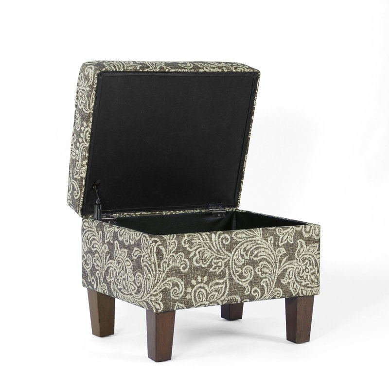 Gorton Medium Storage Ottoman, Brown Jacobean