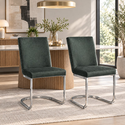 Aurelus Modern Dining Chairs with Gold Legs / Chrome Legs