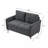 56.5'' Linen Loveseat Sofa with Storage Space Square  Arm-1464188460