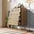 Ceriyah 39.8"H 5-Drawer Wood Chest with Rattan Drawer Fronts