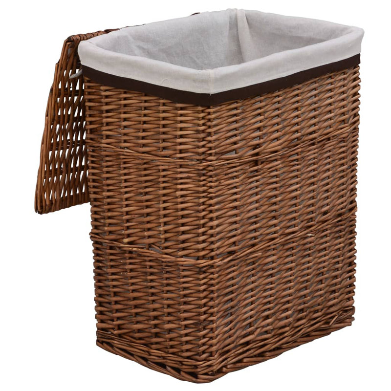 Wicker Laundry Basket, Brown