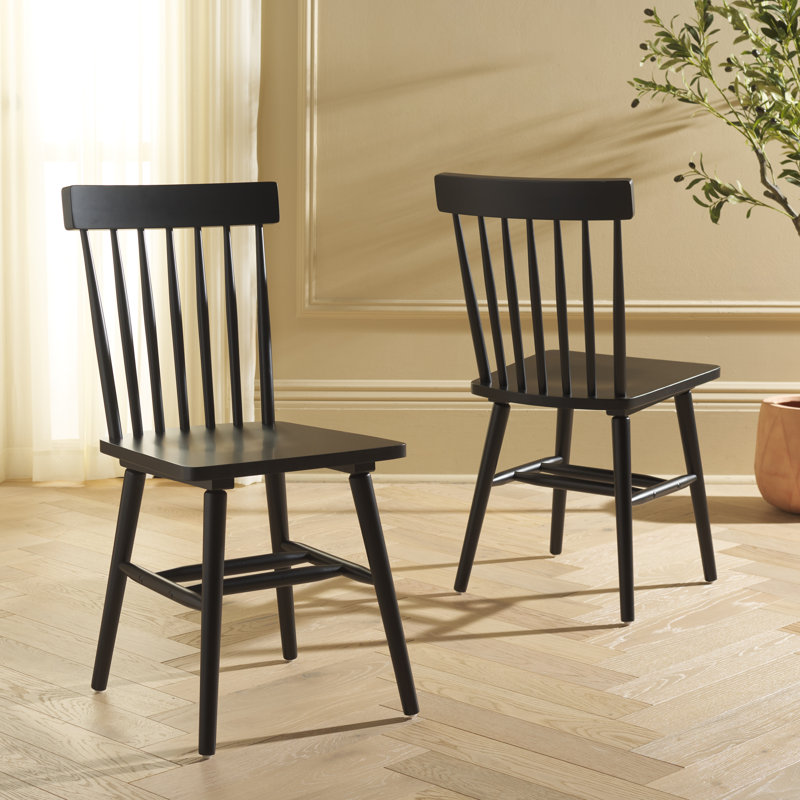 Chaises de salle à manger Aziel, Noir mat