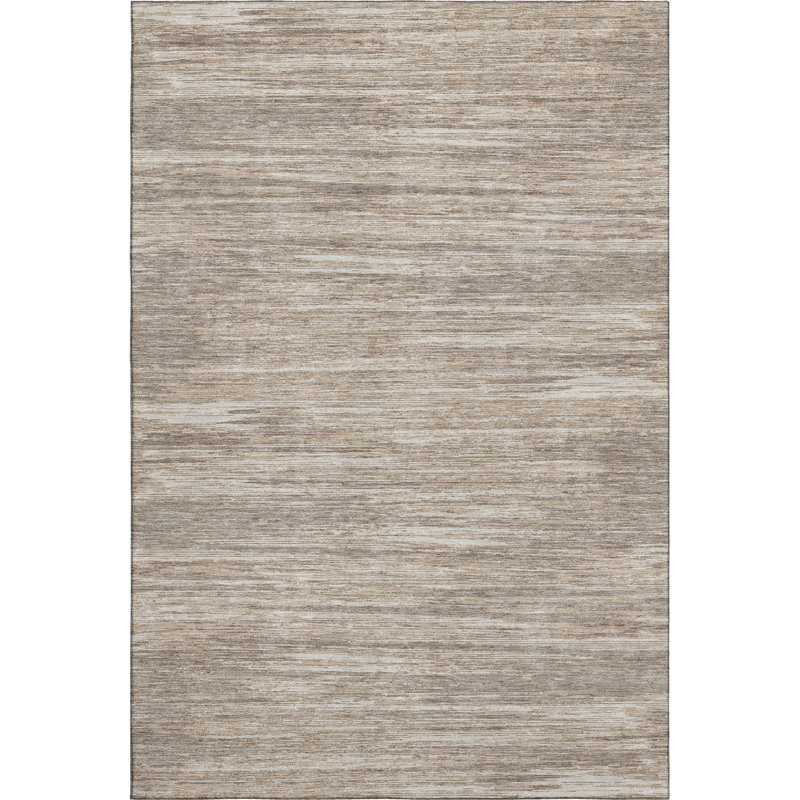 Premium Machine Washable Prisco Taupe Rug, Rectangle 2'6" x 3'10"