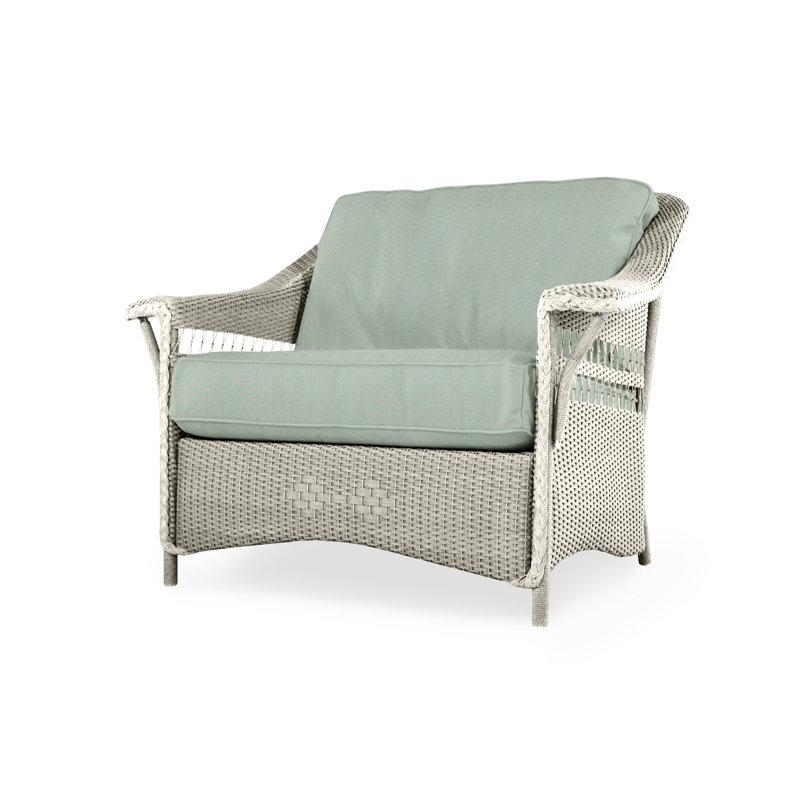 Nantucket Outdoor Lounge Chair, Sandberg Navy, Linen