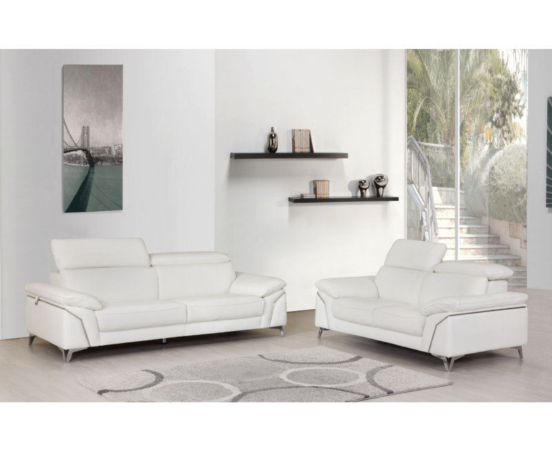 Ensemble de conversation pour deux personnes Marpain, Blanc