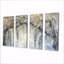 Ensemble de 4 décorations murales argentées argentées Wisteria-86398424