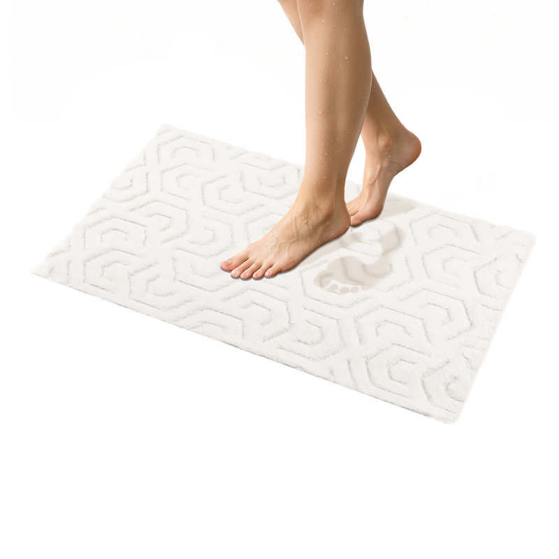  Tapis de bain antidérapant, Écru