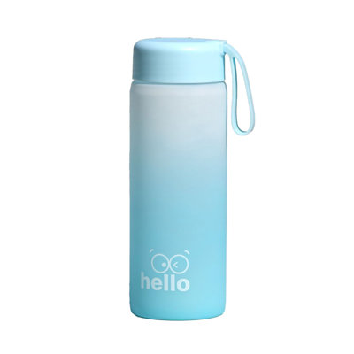 Water Bottle Sports Water Bottle 16.9 Ounce Labeled Motivational Bottle 500ml Portable Leak Proof Sports Water Bottle Suitable For Outdoor Fitness In Women's Gyms