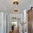 12‌″‌ Modern Industrial 2-Light Ribbed Glass Flush Mount