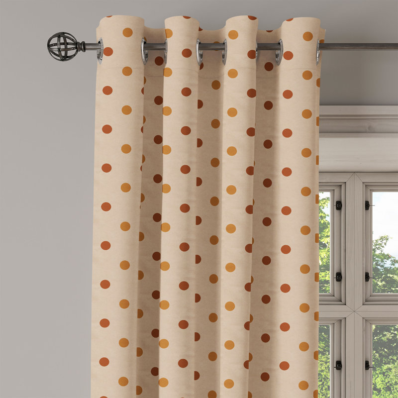 Rideau à œillets décoratif à 2 panneaux Latitude Run® brun clair, 50 po x 63 po, brun clair café brun clair