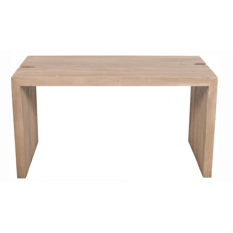 Bureau Argyle au fini bois de frêne récupéré clair ivoire moderne