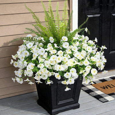 Fleurs artificielles pour l'extérieur Faux plantes d'extérieur, fausse soie UV Glory Morning pour la maison