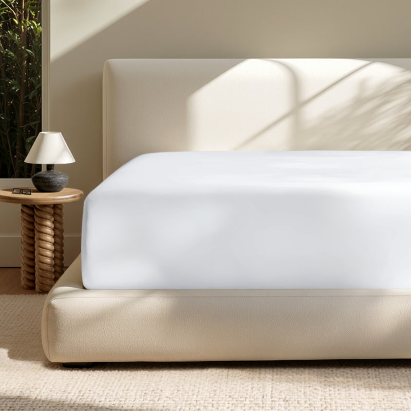 24" Extra Deep Pocket Microfiber Fitted Sheet, White, California King Fitted Sheet