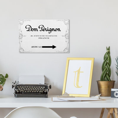 «Fashion and Glam Dom P Road Sign», art textuel sur toile