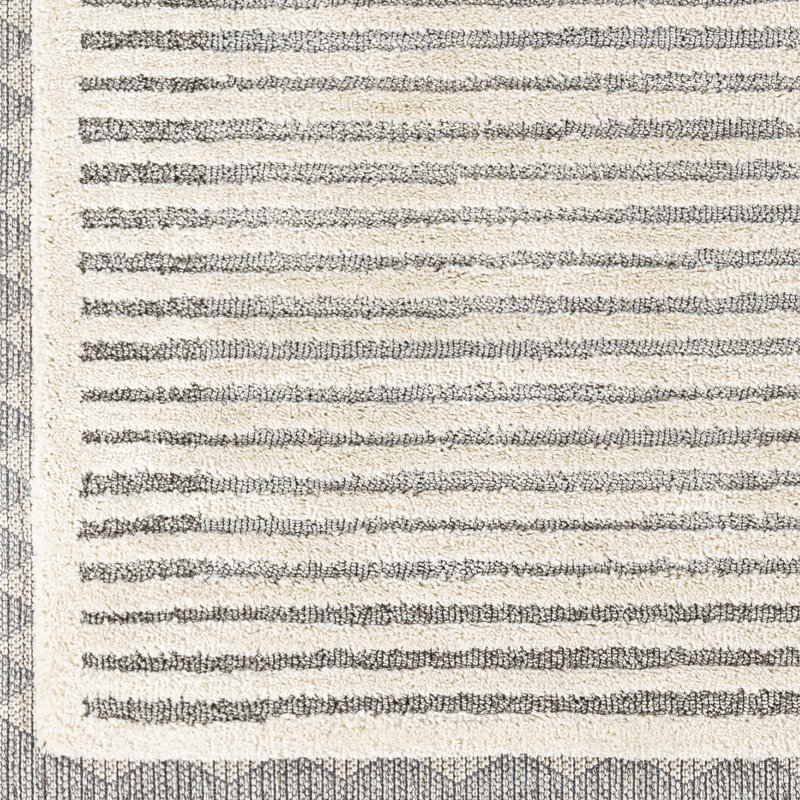Hailes Moroccan Area Rug in Gray/Beige, Rectangle 8'2" x 10'