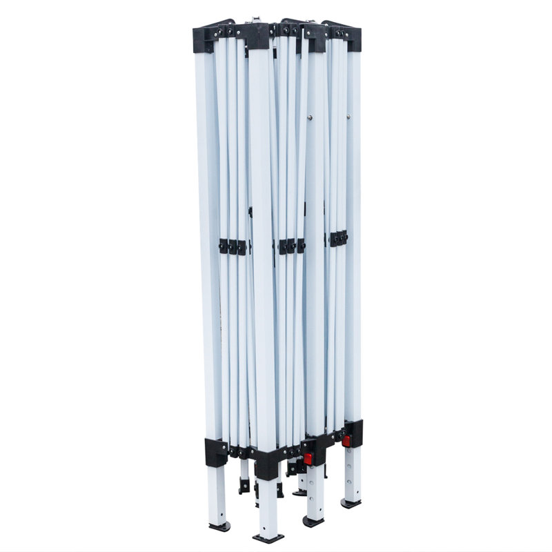 20 Ft. W x 10 Ft. D Steel Pop-Up Canopy with Four 10 FT. Windows and Two 10 FT. Doors, White