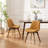 Bishaan Tufted Faux Leather Upholstered Swivel Kitchen Dining Side Chairs-1050281701