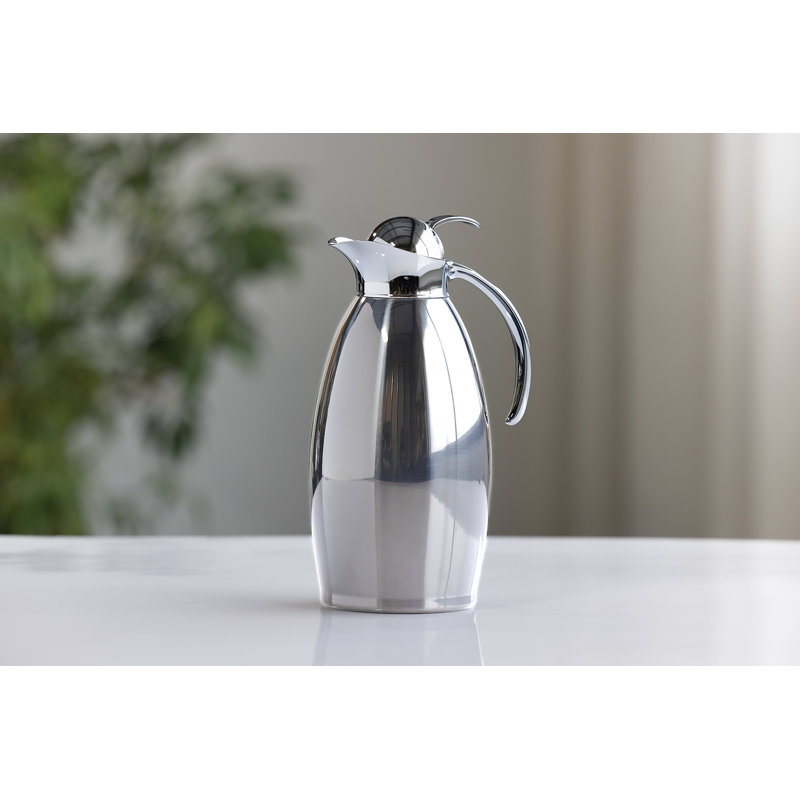 Desserte à bouton-poussoir en acier inoxydable, Poli
