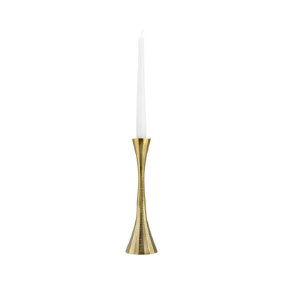 Porte-bougie conique en métal et aluminium