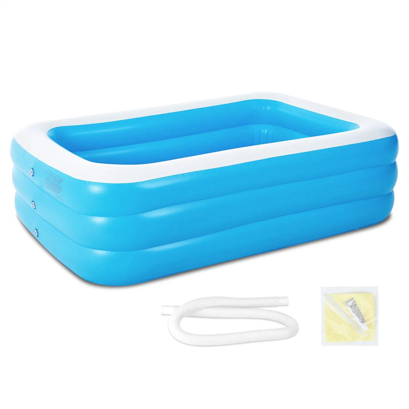 Piscine extérieure pour enfants de 120 po - grand espace, coffre-fort en PVC, fond épais, essentiel pour la fête