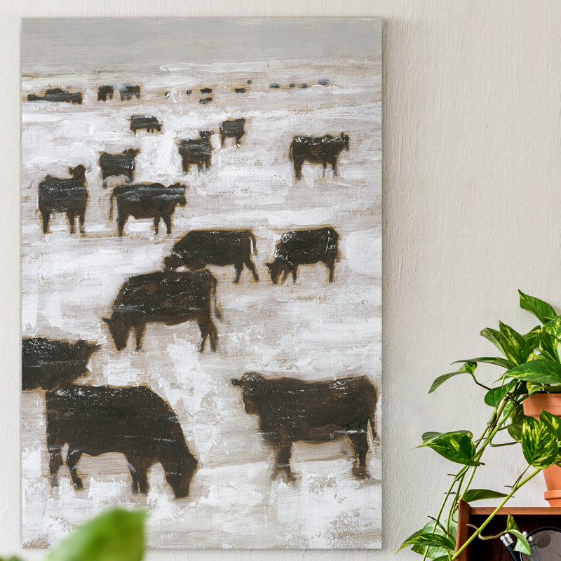 «Winter Grazing I», reproduction sur toile tendue, H 48 po x l 32 po x P 1 po
