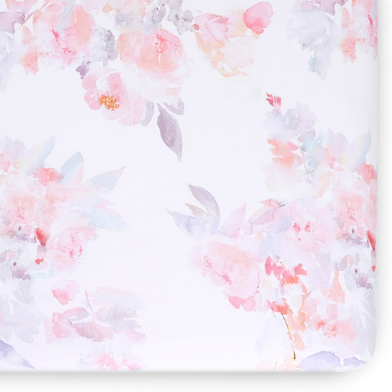 Prim Floral - Turkish Cotton Jersey, 300 Thread Count, Standard Fitted Crib Sheet