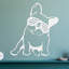 Art mural abstrait d'un chien avec lunettes de soleil - ACM-248920343-248920342