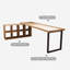 Bureaux en bois massif en L Burlywood-107625009-107625007
