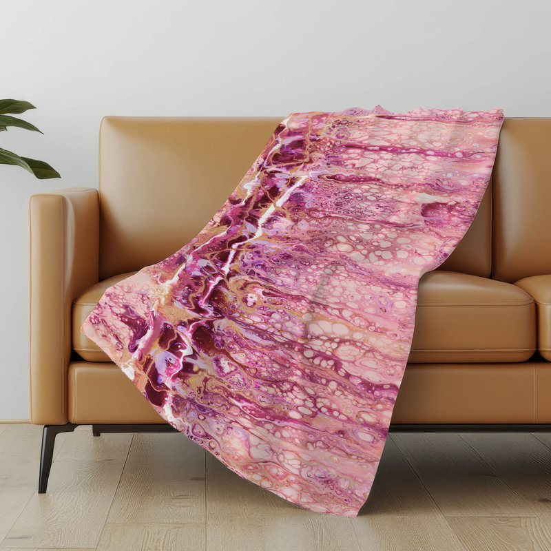 Addison Machine Washable Sherpa Abstract Throw Blanket