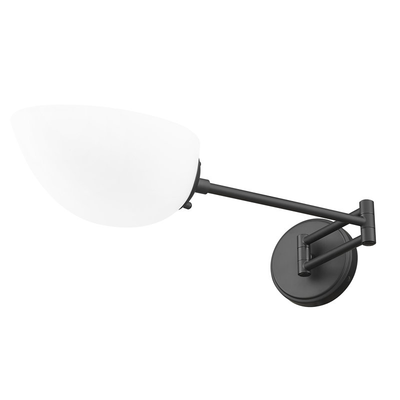 Applique murale 1 lumière noire matte 5,25 po Brittany, Noir mat