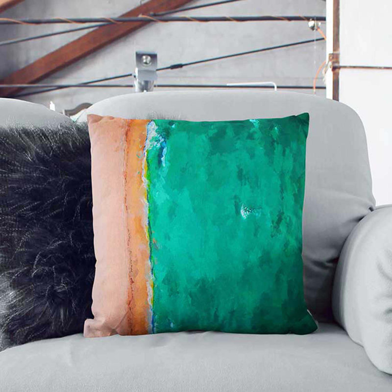 Abstract Square Throw Cushion, 55cm H x 55cm W x 20cm D