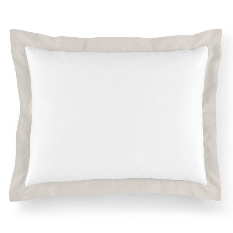 Mandalay Linen Cuff Sham, Euro, Platinum
