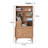 Simple Cherry Solid Wood Large Capacity Bookcase