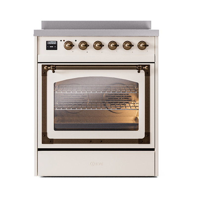 ILVE Nostalgie II Noblesse 30 in Induction Range, Antique White/Bronze