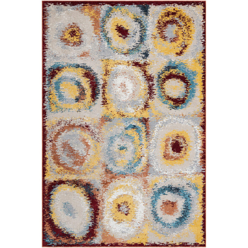  Tiles Kamala Washable Rug, Rectangle 6'1" x 9'