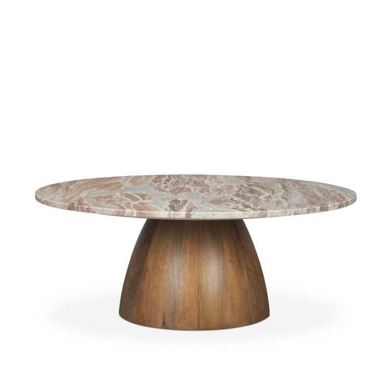 Table basse ronde en marbre véritable 42 po Mellonia